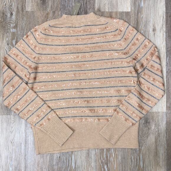 J. Crew Sequin Stripe Sweater - Picture 3 of 8